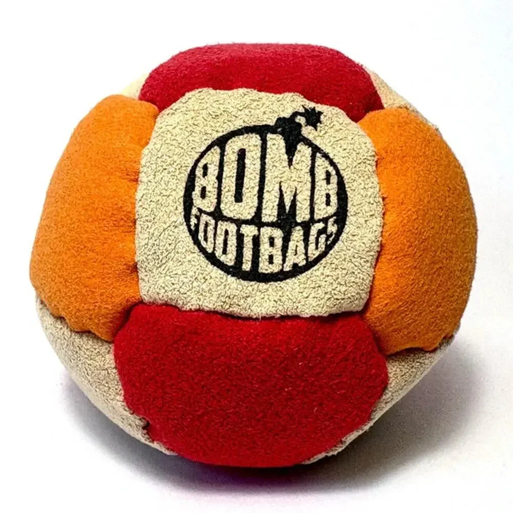 🔥Bomb Footbags The Burst Pro Hacky Sack Footbag Tan/Red/Orange BNWT🔥